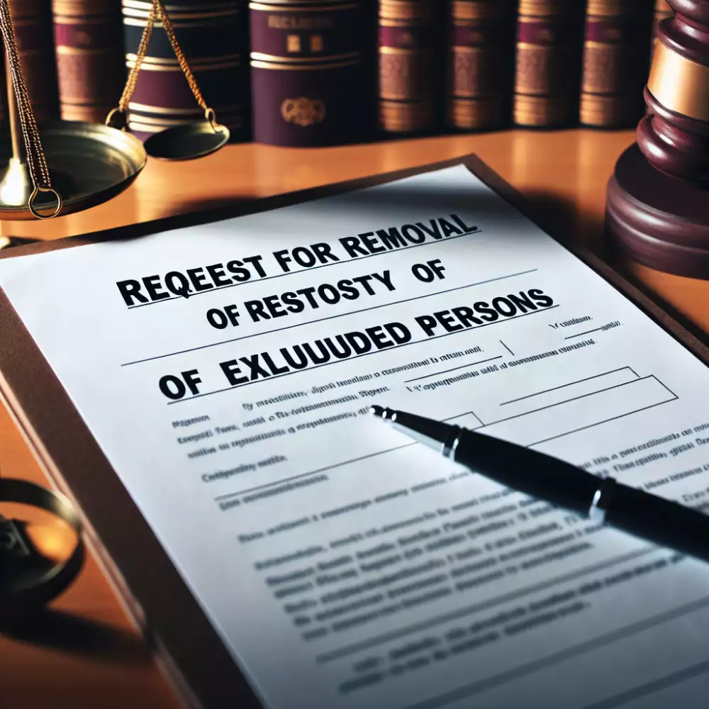 žádost o výmaz z rejstříku vyloučených osob