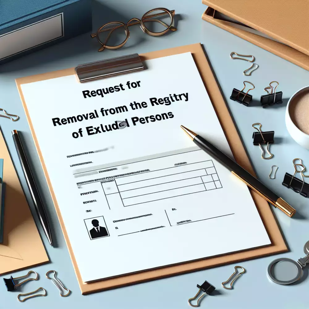 žádost o výmaz z rejstříku vyloučených osob