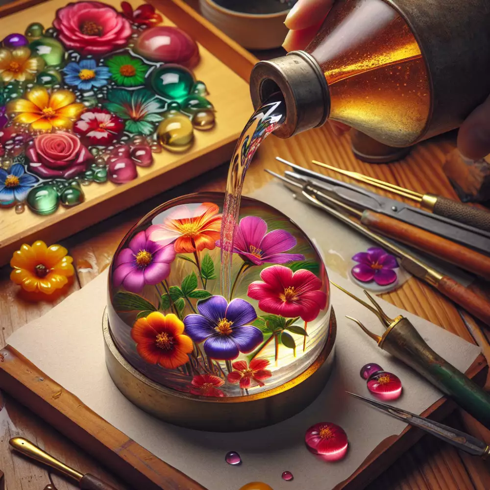 zalévání květin do pryskyřice návod